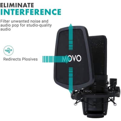 Movo Photo VSM-7 Large Diaphragm Multi-Pattern Studio XLR Cardioid Condenser Microphone image 6
