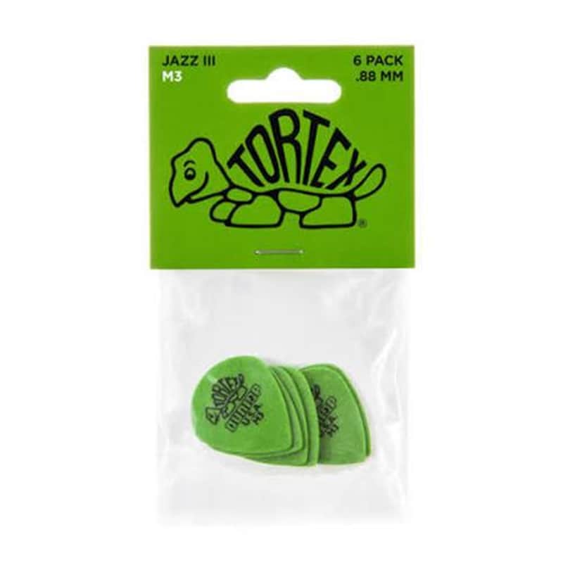 Dunlop Jazz III M3 Medium Jazz Picks, 6-Pack image 1