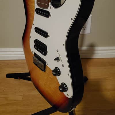 Warmoth Hybrid Tele 2022 - Black-Red-Yellow Burst - Right Hand Reverse image 4