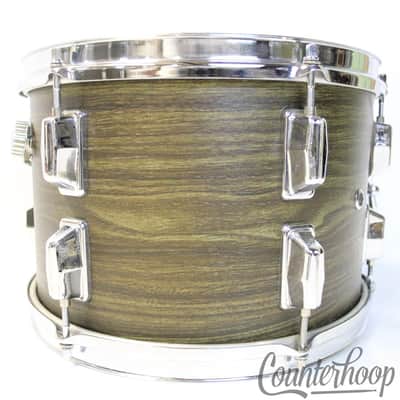 *Pearl Avocado Wood-Fiberglass Drum Set 22,12,13,16" Japan Mahogany Vintage 70s* image 21