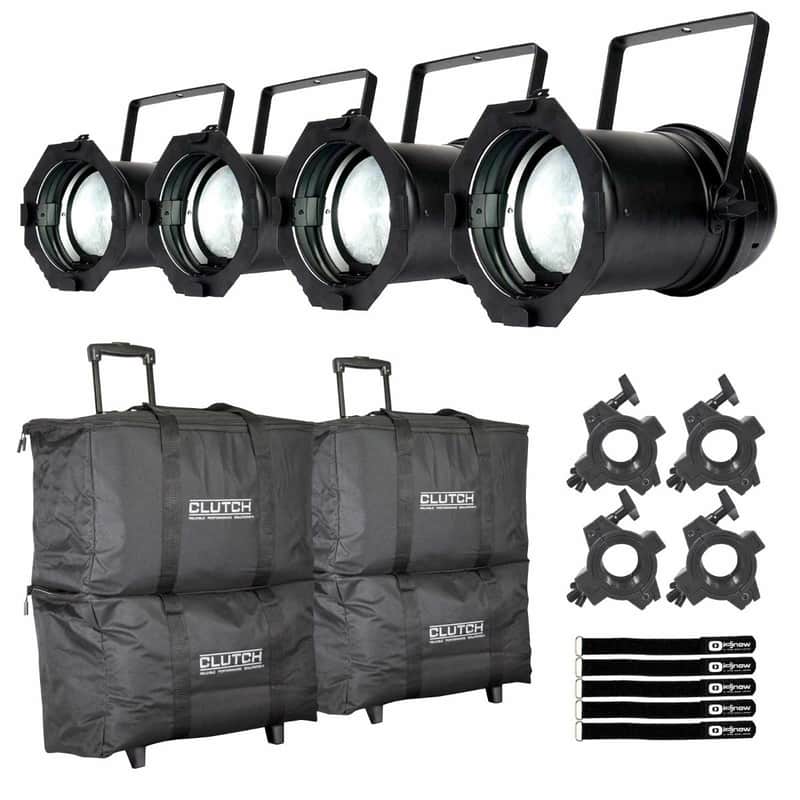 ADJ Par Z100 5K2 100W 5700K Warm White C.O.B. LED Lights 4-Pack w Bags image 1