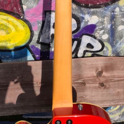 Rare Yamaha BEX4 Semi-Hollow Bass 2000 - Amber Orange - Signed by Billy Sheehan image 7
