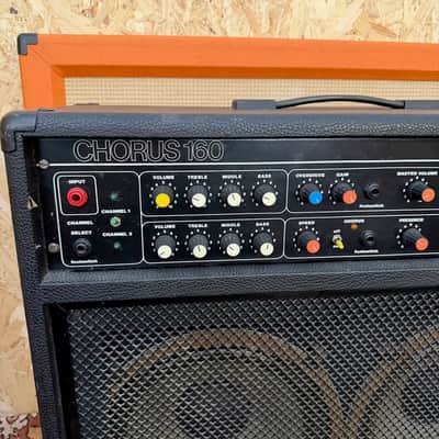 Vintage 1970s White Chorus 160 CL160 Tour Range 2x12 Amplifier Combo w/ G12-80 image 2