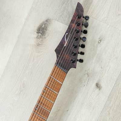 Legator X Series Ninja X7F Multi-Scale 7-String Guitar, Roasted Flame Maple Fretboard, Magma image 10