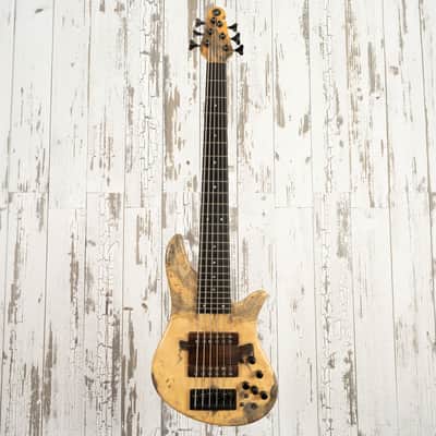 Manghini M3 6-String Bass - Buckeye Burl Top image 4