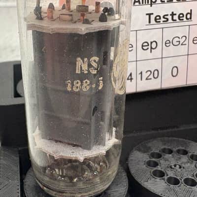 Amplitrex tested GE 7044 7119 5687 Vacuum Tube Pair dated September 1979 image 5