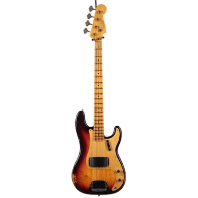Fender Custom Shop 1958 Precision Bass Relic Super Faded Chocolate 3-Color Sunburst (001) image 8