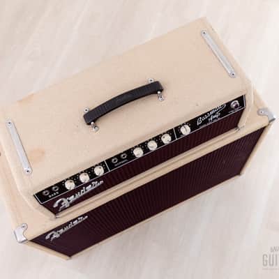 1961 Fender Bassman 6G6 Blonde Brown Panel Vintage Piggyback Tube Amp 2x12 w/ Oxford 12M6 & Victoria Covers image 4