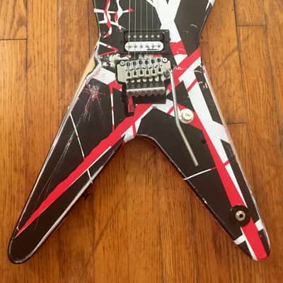 Dean ML EVH Frankenstein red, white black Dimebag Darrel meets Eddie Van Halen image 3