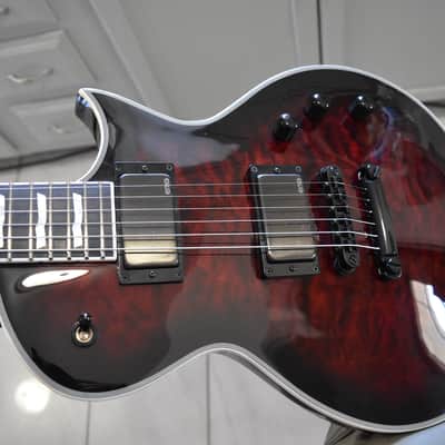 ESP E-II Eclipse QM See Thru black cherry sunburst, OHSC, Quilted maple top & EMG's, Made in Japan image 13
