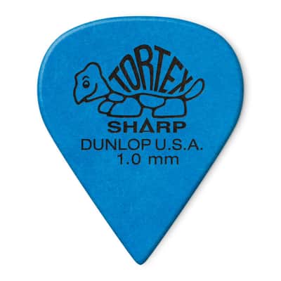 Dunlop 412P100 Tortex Blue Sharp Guitar Picks 1.00mm (12-Pack) image 2