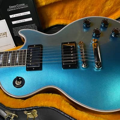 NEW! Gibson Les Paul Custom Axcess - One Of A Kind - ABSOLUTELY KILLER Flame Underneath Ice Blue Sparkle Finish! Only 7.5 lbs - Stinger Headstock - Authorized Dealer - G07381 image 17