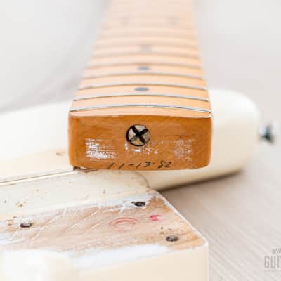 1982 Fender JV Precision Bass ‘57 Vintage Reissue PB57-70 Olympic White Ash Body, Japan MIJ Fujigen image 17