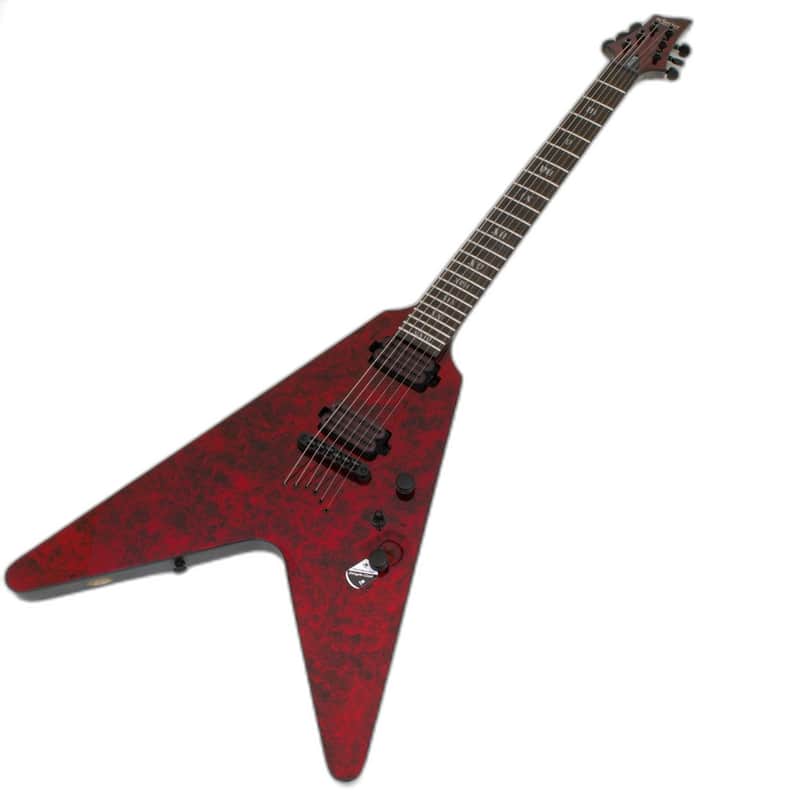 Schecter V-1 Apocalypse Electric Guitar in Red Reign B1595 image 1