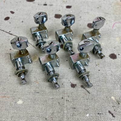Vintage Fender 6 In-Line Guitar Tuners-Tuning Keys Chrome Circa 1970's 1980's image 8