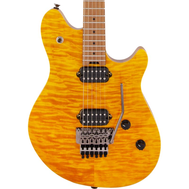 EVH Wolfgang WG Standard QM - Baked Maple Fingerboard, Transparent Amber image 1
