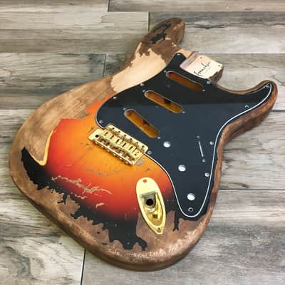 Made to Order - FRANCHIN Mercury guitar body SRV #1 REPLICA Relic Aged Sunburst 100% Nitro Lacquer Alder Stratocaster-Strat-S-Style Made in Italy image 13