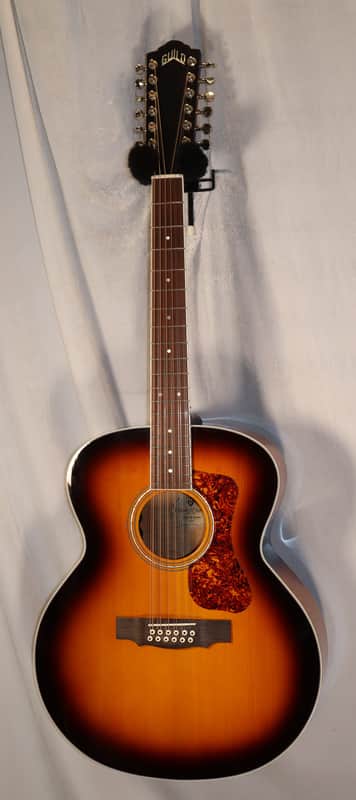 Guild F-2512E Deluxe Antique Burst 12-string Acoustic Electric "Open Box (Small Ding) image 1