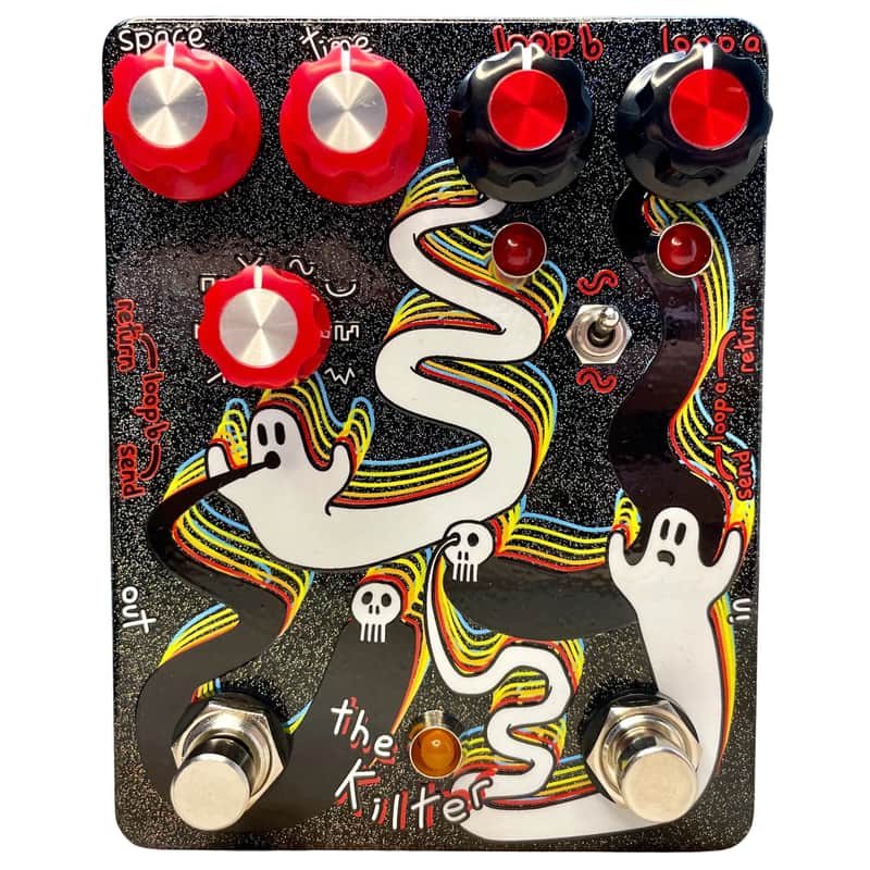 Champion Leccy The Kilter V2 Utility and Modulation Effect Pedal, Universe w/ Red Knobs image 1