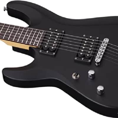 Schecter C-6 Deluxe Left Handed Solid-Body Electric Guitar Satin Black image 4
