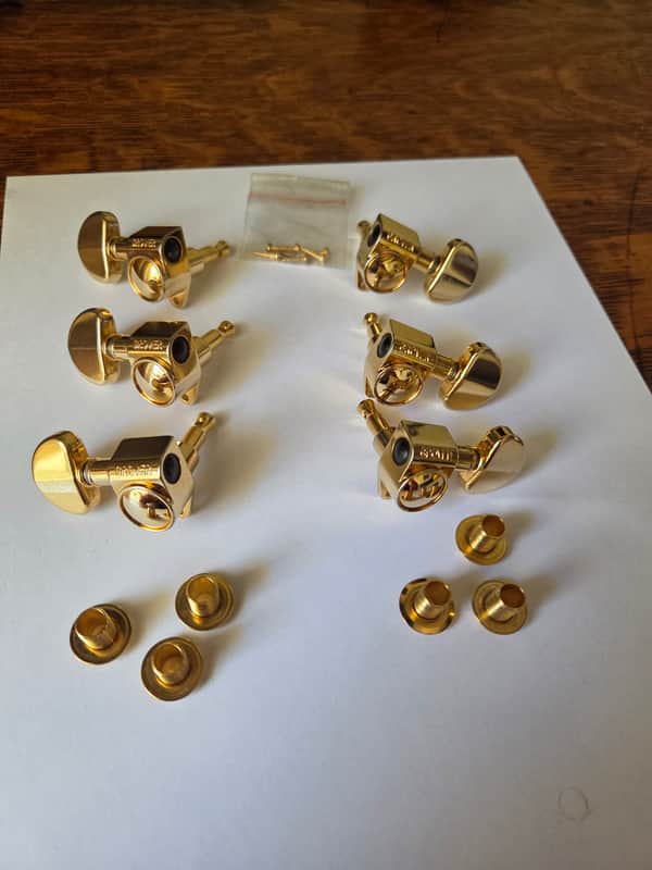 Grover Rotomatic 3 x 3 sealed tuners 2010 - Gold image 1