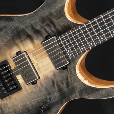 Mayones Duvell 6 4Ever Curly Poplar - Natural Fade Black Burst image 11