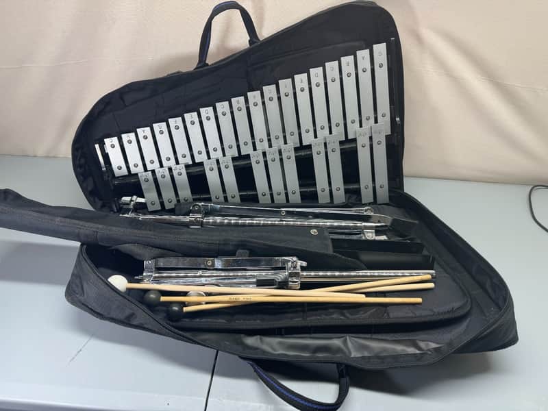 Kaman CB700 Xylophone Percussion 30 Key Glockenspiel Case Drum Pad Complete Set image 1