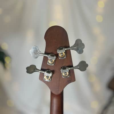Offbeat Guitars "Hope" 30" Short Scale Bass in Bismarck Brown on Carved Top Spanish Cedar, TV Jones Thunder'Mag Pickup, Varitone, Leo Quan Badass Hardware image 7