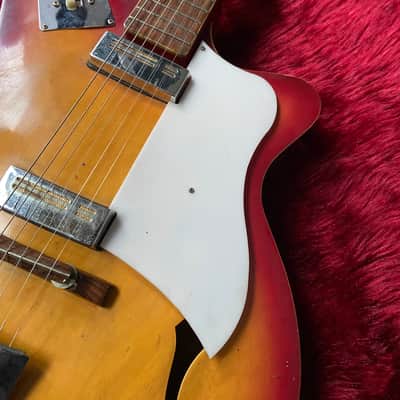 c.1964- Guyatone SG-S02 Musician MIJ Vintage Hollow Body Guitar "Sunburst" image 5