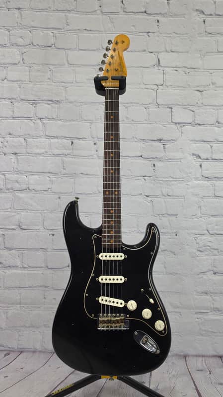 USED Fender Custom Shop Postmodern Stratocaster 6 String Electric Guitar Journeyman Relic 2023 Aged Black image 1