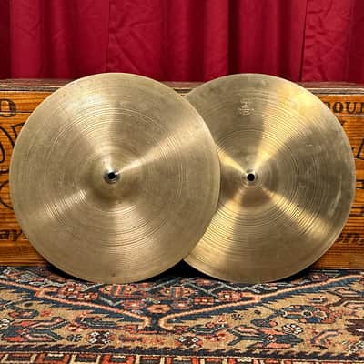 14" Zildjian A 1960s New Beat Hi-Hat Cymbal Pair 832g/1228g image 1