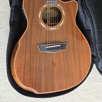 Washburn Comfort G55CE Koa Acoustic Electric Guitar, Natural Finish, New Gig Bag image 2