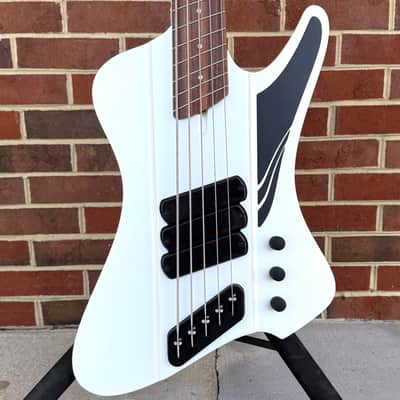 Dingwall D-Roc Standard 5-String, Matte Ducati Pearl White, Pau Ferro Fretboard, Dingwall Gig Bag image 1
