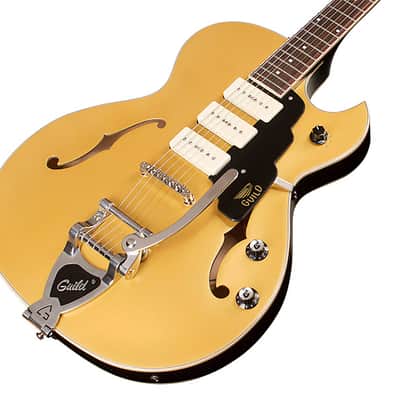 Guild Starfire I Jet 90 Satin Gold - Semi Hollow Body Electric Guitar image 5