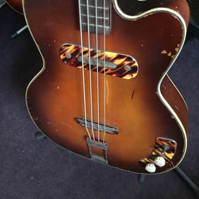 Kay Thin Twin K162 Bass 1950's Tobacco Burst image 4