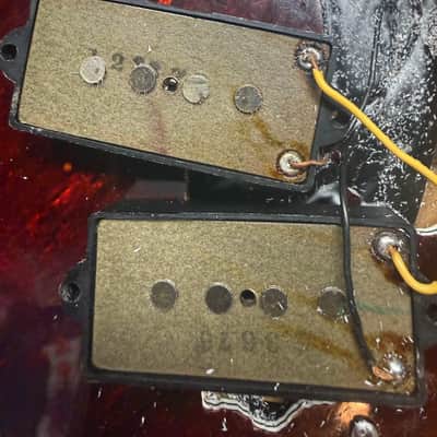 Univox Precisely Bass 1970s - 1979 Fender Pickups - Japan Made .Sunburst, Upgrade 70's USA Fender "P" bass pickups W Original Hardshell case image 15