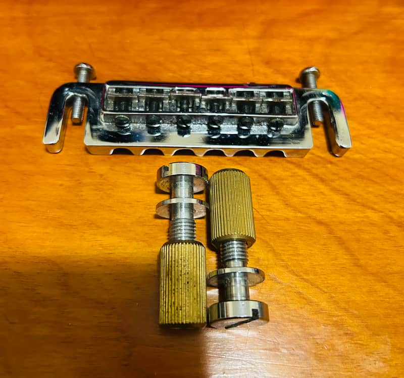 Leo Quan Badass wrap-around tailpiece bridge - Chrome brass saddles image 1