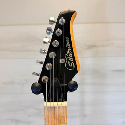 Silvertone S-Style Electric Guitar Black Maple Fingerboard image 5