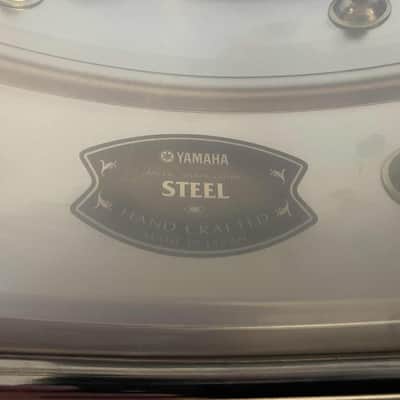 YAMAHA HAND CRAFTED SD-2455 STEEL SNARE DRUM / 14" X 5.5' SHELL / MADE IN JAPAN image 5