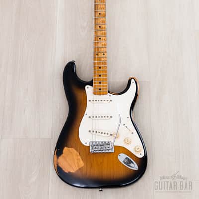 1999 Fender American Vintage ‘57 Stratocaster Sunburst Relic w/ Custom Shop Pickups, Tweed Case image 2