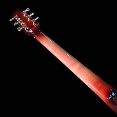 Luthier made semihollow guitar 2026 - Red cherry sunburst image 11