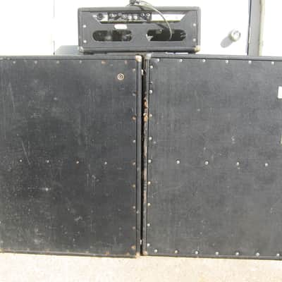 Fender Bassman 50.  Cabinets: VT Bassman 15. VT Bassman 12. 1968 Black Silver image 2