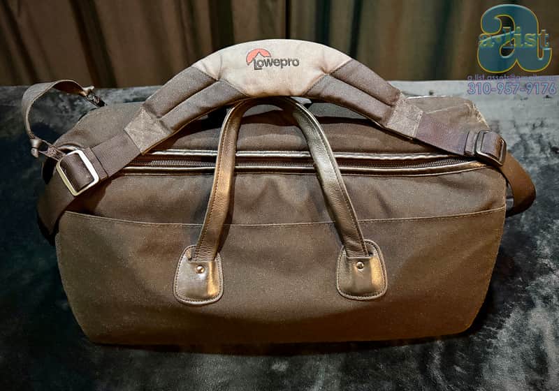 VINTAGE REUNION BLUES DOUBLE/TRIPLE TRUMPET/FLUGEL GIG BAG—BLACK—CANVAS/LEATHER image 1