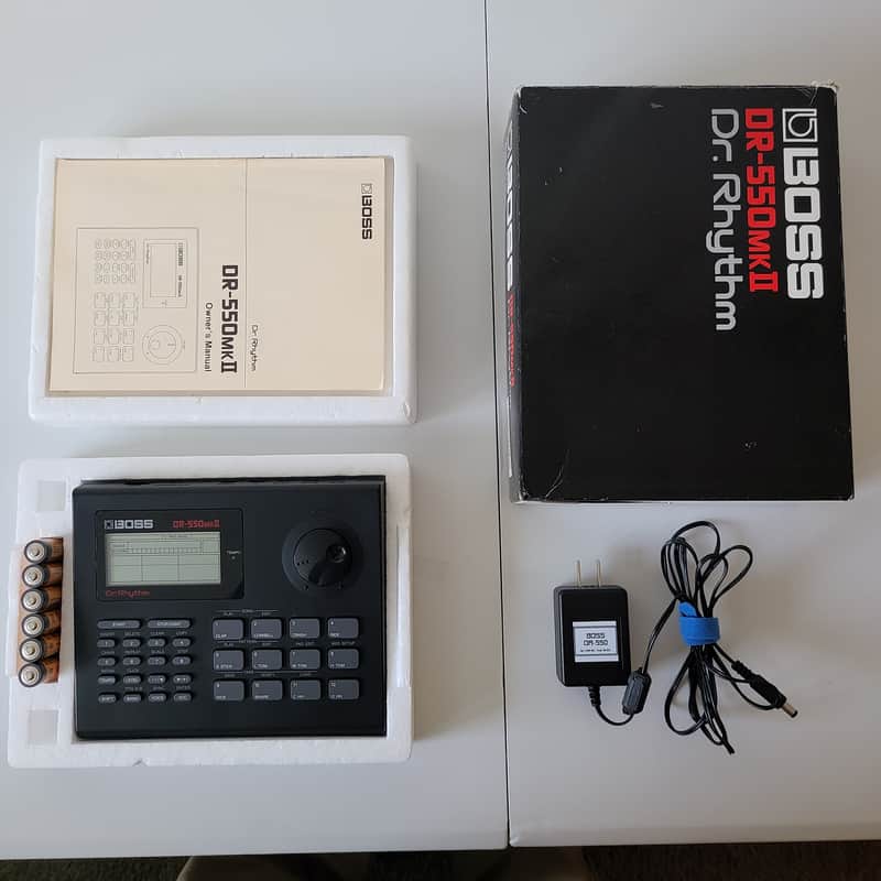 Boss DR-550 MkII Dr. Rhythm with power adapter, manual, and box image 1