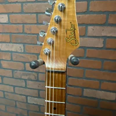 Suhr Classic T Antique Roasted Flame neck, Swamp Ash, Shell Pink image 3