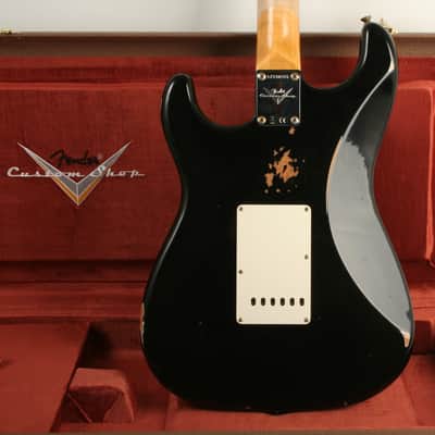 Fender Custom Shop 1959 Stratocaster HSS Relic 3A Rosewood Fingerboard Aged Black CZ590355 image 2