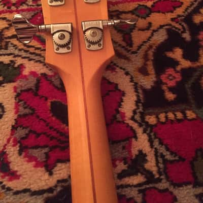 Left handed Guild B-301a bass guitar 1980 natural image 8