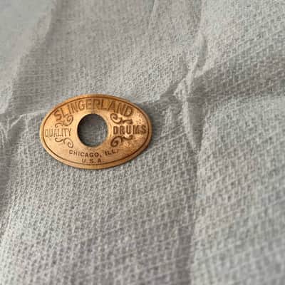 Slingerland Chicago Drum Badge 30s/40s - Brass in Excellent Condition! image 4
