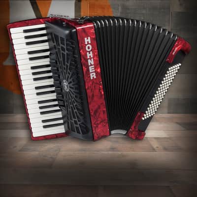 Hohner Bravo III 96 Accordion - Pearl Red (BR96RED) image 1