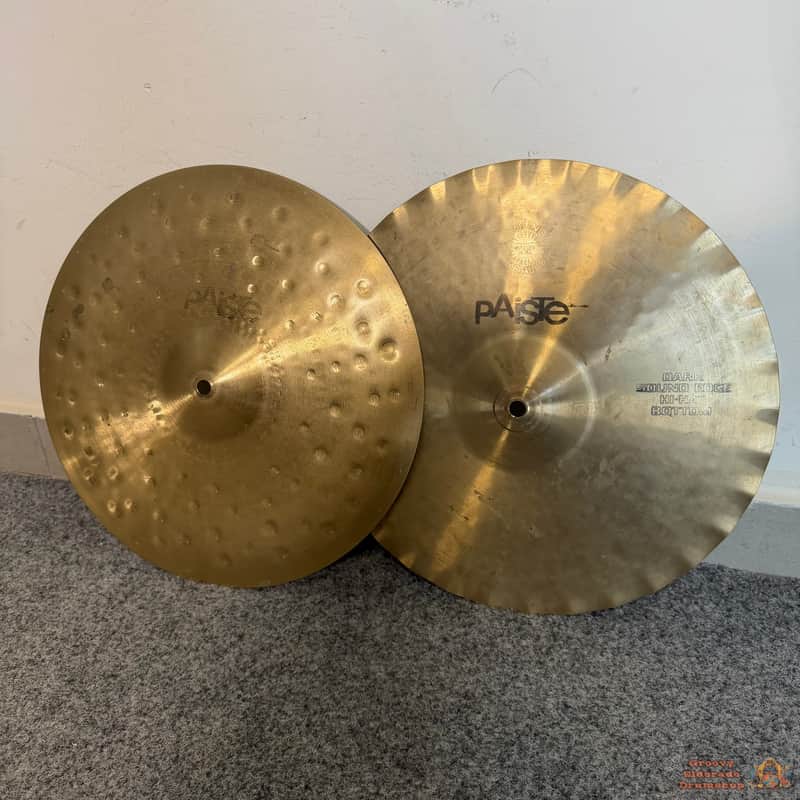 RARE! Paiste Sound Creation 14” Dark Sound Edge Hihat Cymbals image 1